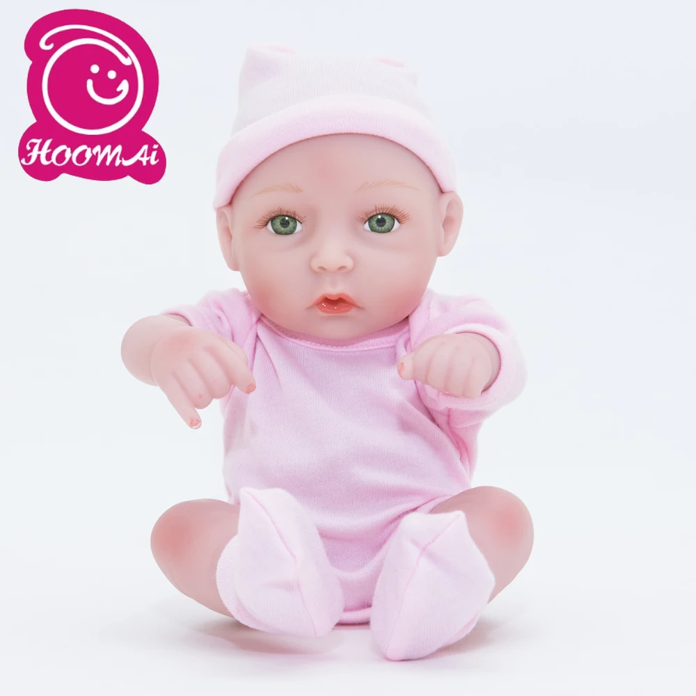 25 см милый новорожденный мини Bebe Reborn Baby Doll полный силиконовый винил реалистичный