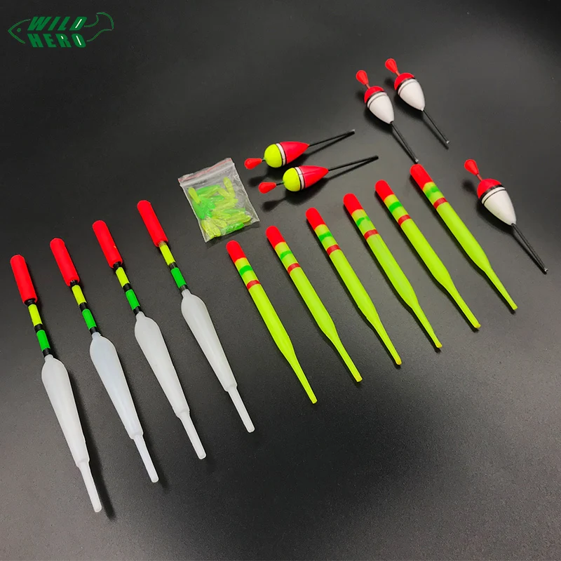 WILDHERO 1 комплект (15 шт.) вертикальный буй поплавки для морской рыбалки разные