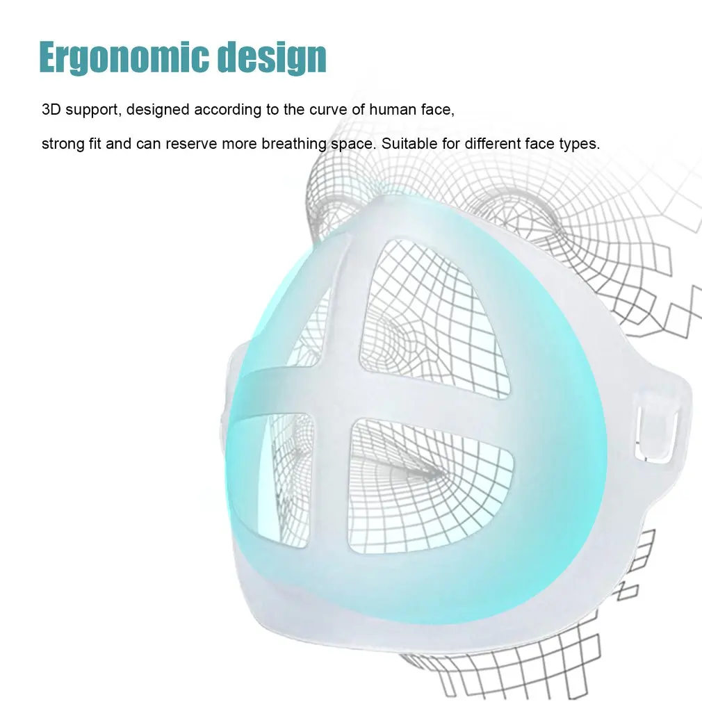 

6pcs Disposable Face Masking Inner Cushion Holder Support Mask Bracket Dustproof Mouth Masks Non-Stick Lipstick For Daily Use