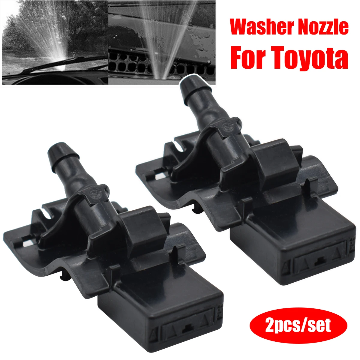 

2Pcs Front Windshield Wiper Washer Jet Nozzle For Toyota Corolla Altis Camry Auris Highlander Matrix E140 4Runner Avensis T270