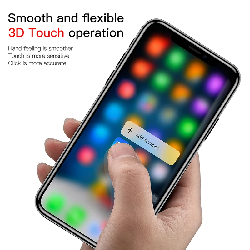 

Baseus For iPhone X XS Screen Protector 0.2mm 9H Tempered Glass For iPhone X S Ultra Thin 6D Full Cover Front Protective Glass