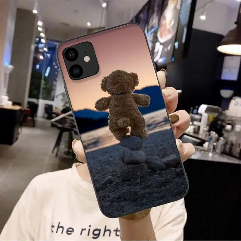 

Expecting But Lost Bear Soft Cover Phone Case For Iphone 6 6s 7 8 Plus XR X XS XSmax 11 12 Pro Mini Max