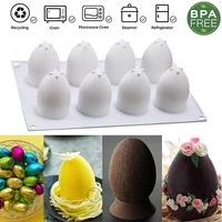 8 holes egg shape silicone mold cupcake cookie muffin soap cake baking easter decorating diy 3d oval resin mould kitchen tools
