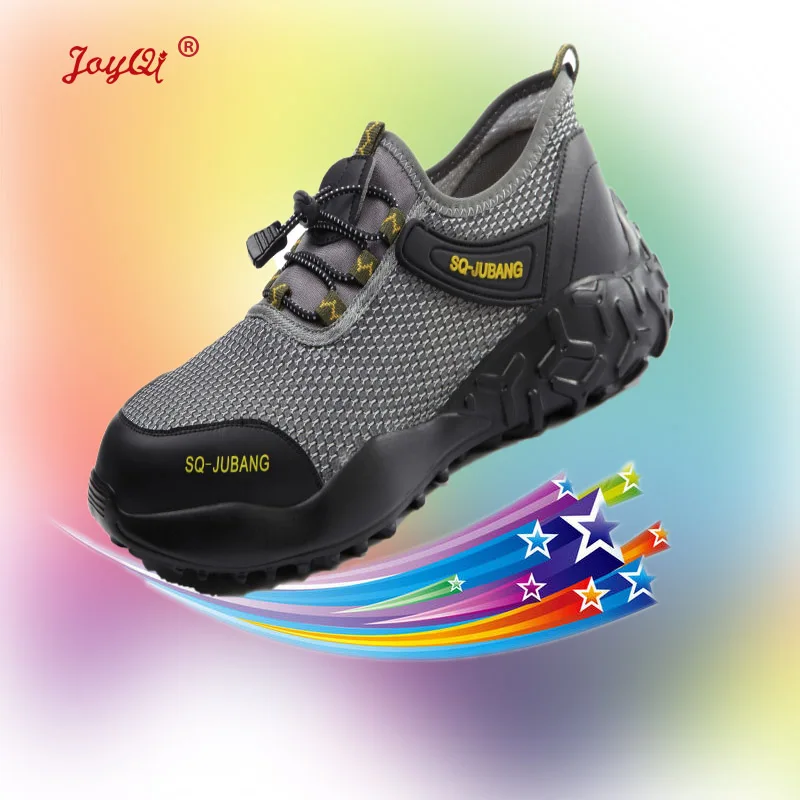 

Drop Shipping Steel Toe Work Shoes Men Breathable Lightweight Mesh Safety Construction shoes Plus size 37-48 JOY-175