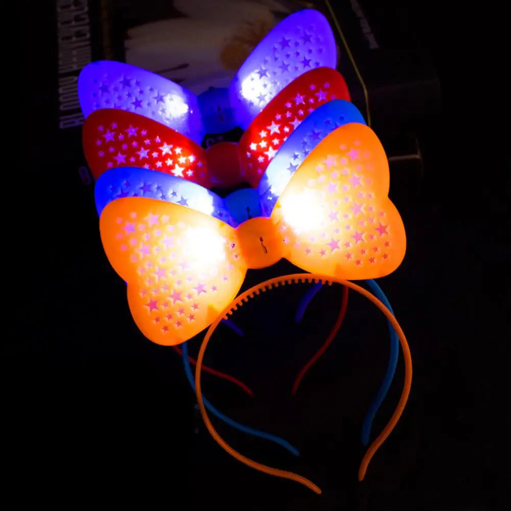 1 шт. светодиодный светящийся обруч для волос с изображением мультяшной звезды