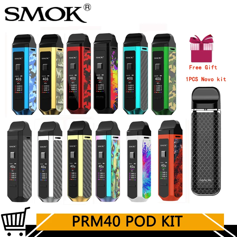 2 шт. картридж SMOK RPM40 Pod с аккумулятором 1500 мАч 4 3 мл об/мин сетчатая катушка 5