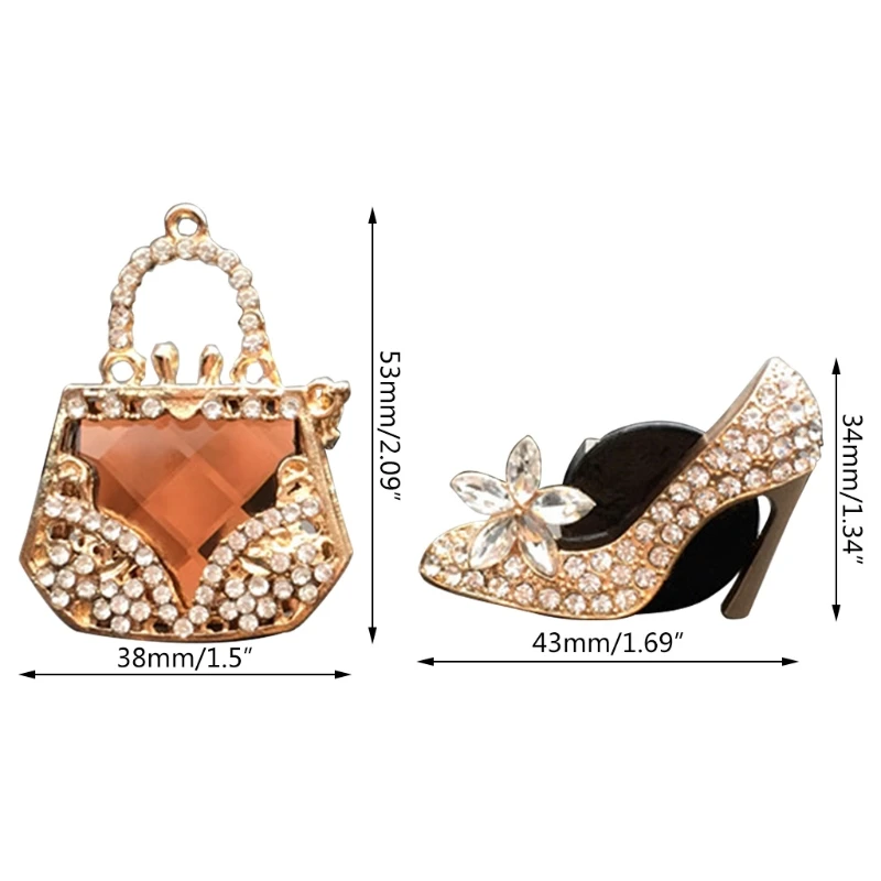 

Crystal Shoes Magic Bag Car Accessories Cute Car Air Freshener Crystal & Diamond Air Vent Clips