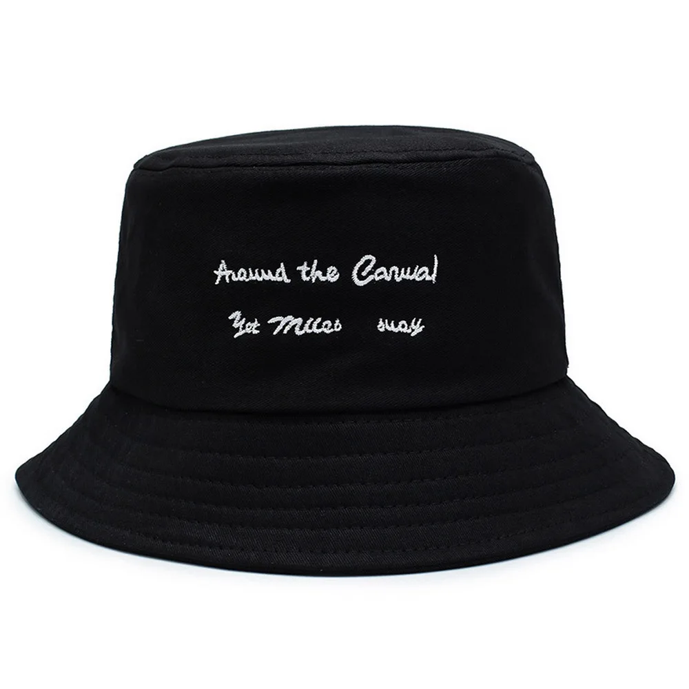 

Spring And Summer Bucket Hats For Women Japanese Style Polyester Cotton Embroidered Letters Street Play Cool Girl Fashion Caps