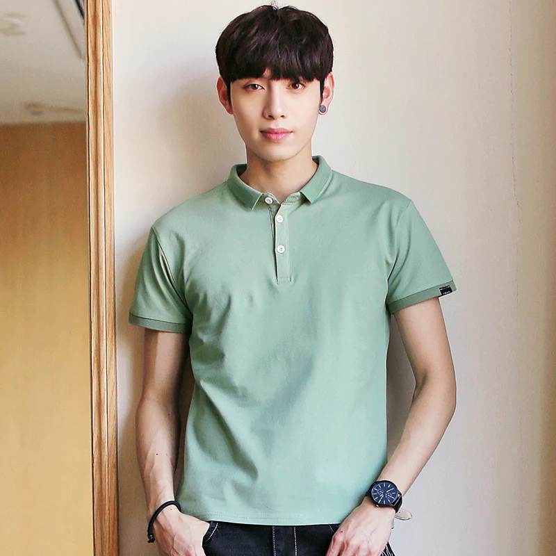 Мужская рубашка-поло MuLS мужская повседневная Летняя Стильная Модная хлопковая