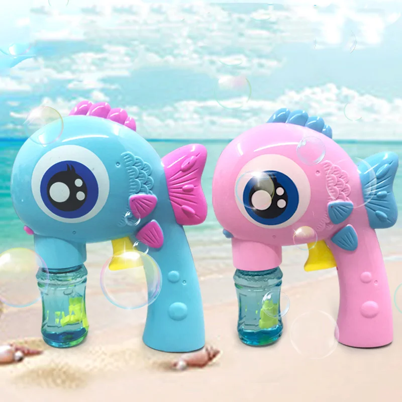 1 комплект Детский набор в форме рыбки d Bubble Gun мыльница игрушка Веселый пузырь для