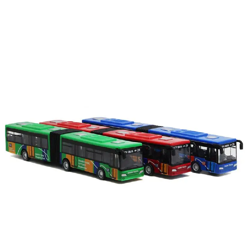 

Multicolor Alloy Bus Toy Interesting Desk Alloy Car Collection Model Color Double-section Bus Kids Gift Small Car Children Toys