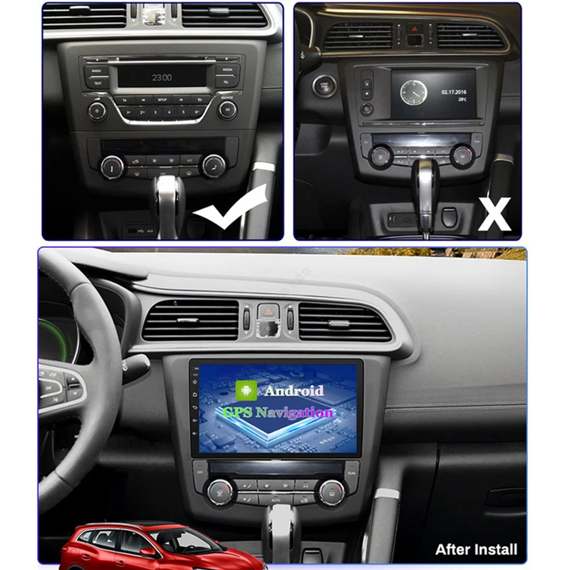 Для Renault Kadjar 15-18 Android HD бортовой GPs-навигатор 9 GPS Мультимедиа Радио Навигация 2G + 32G