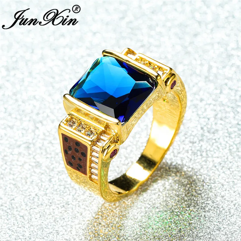 Обручальное кольцо с прямоугольным камнем для мужчин и женщин винтажные