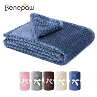 benepaw all season fluffy dog blanket comfortable puppy throw pet blanket for small medium large dogs cats mat machine washable