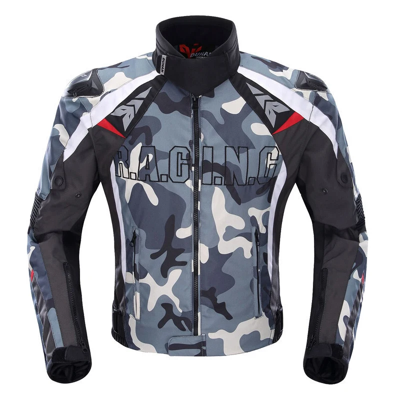 Мужская мотоциклетная водонепроницаемая куртка девиз светоотражающая из ткани