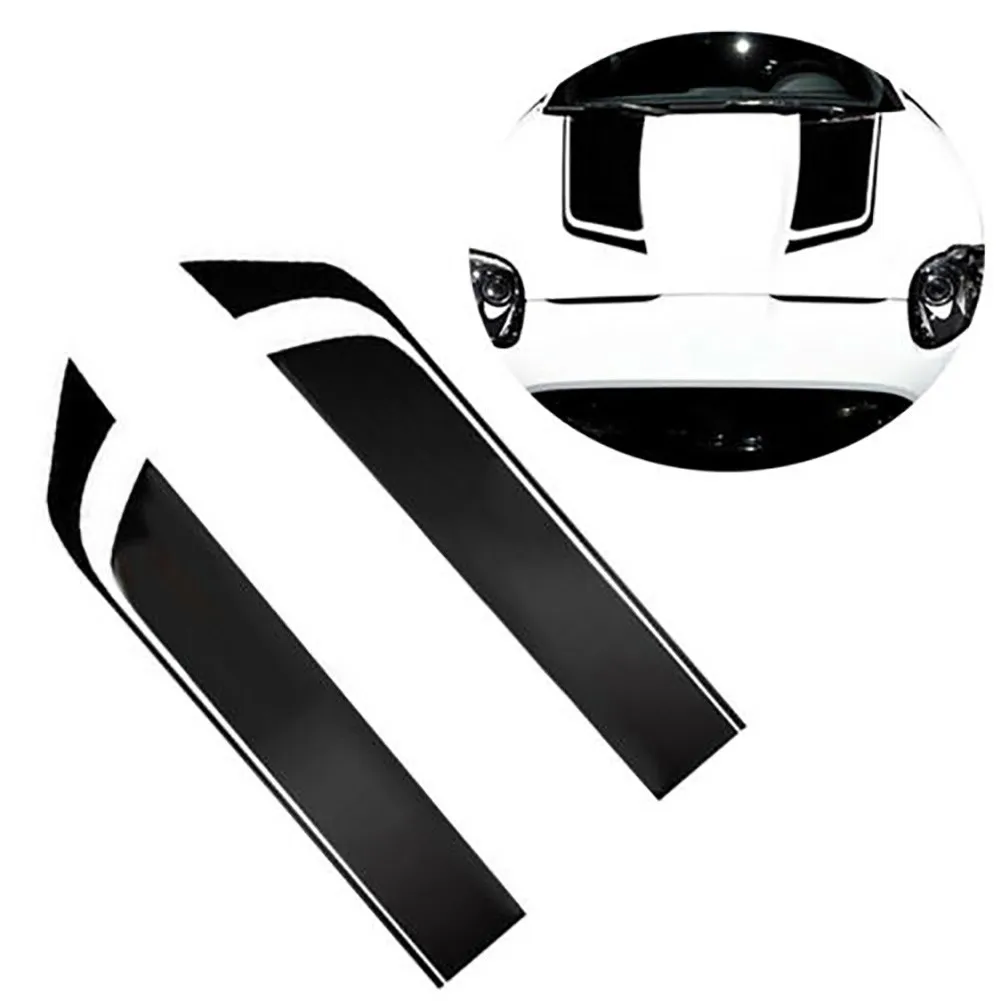 

2PCS Car Sticker Adhesive Auto Decal Decorative Hood Racing Set Universal