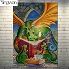 Мультяшные драконы сверло Резиновая лента монеты 5D Сделай Сам алмазная живопись бусины вышивка крестиком наборы животных Новая Художественная Наклейка Декор