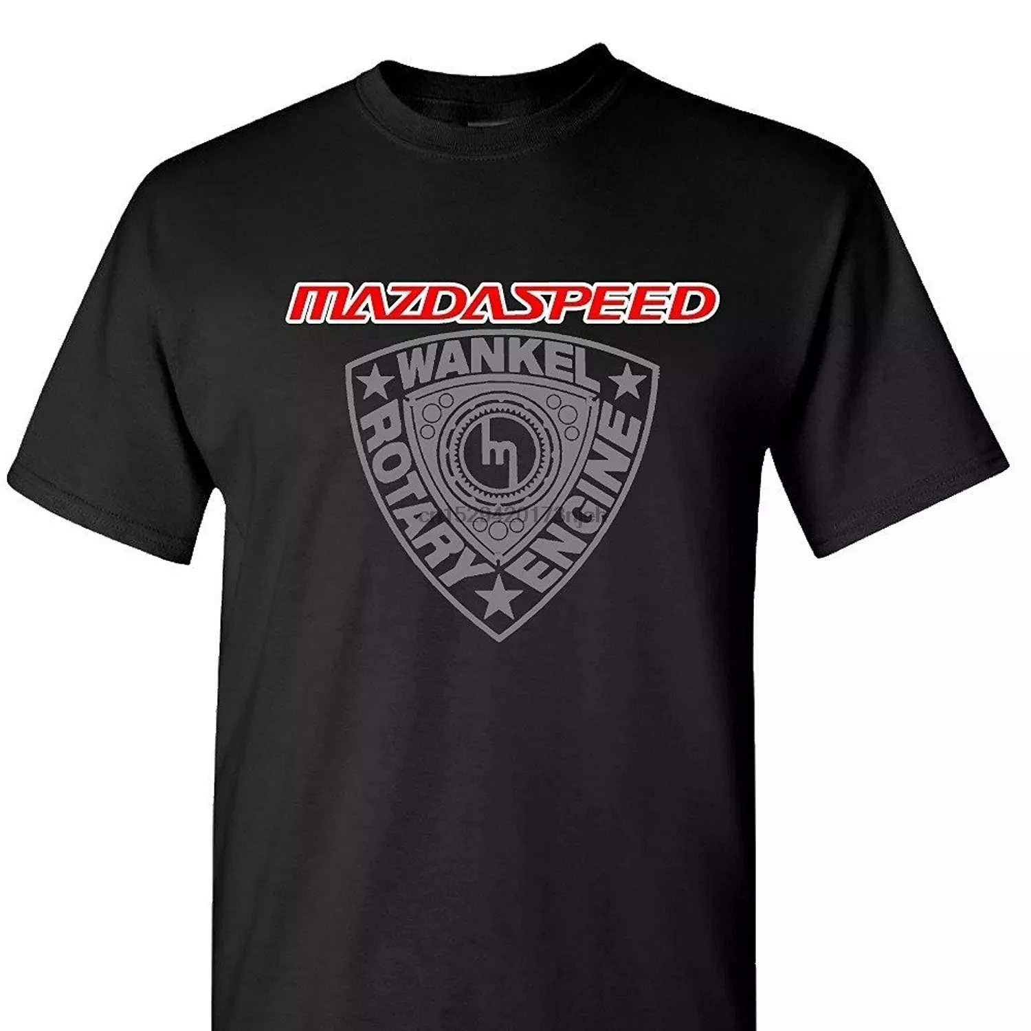 Мужская черная футболка Mazda Speed Wankel с вращающимся двигателем