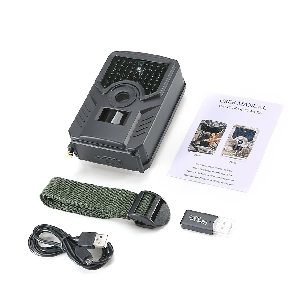 

12MP 1080P Trail Camera Hunting Game Camera Outdoor Wildlife Scouting Camera with PIR Sensor 65ft Infrared Night Vision IP56