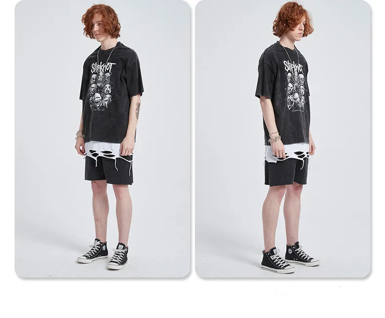 

2021 New Men/Women Slipknot t shirt heavy metal t shirts Summer Tops Tees all hope is gone T-shirt Men Rock band t-shirts