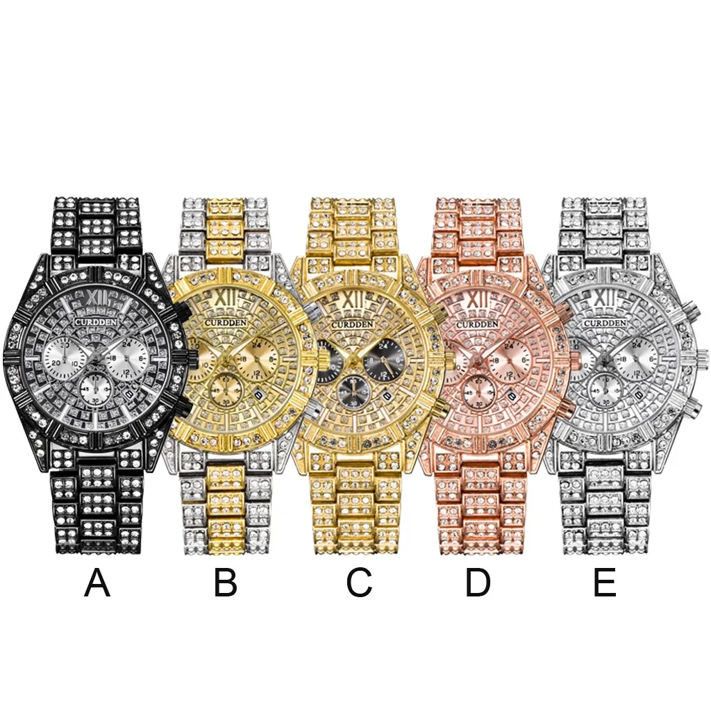 

Man Steel WristWatch Luxury Fashion Classic Designer Luxury Brand Golden Watches Mens 2020 Saat Erkek