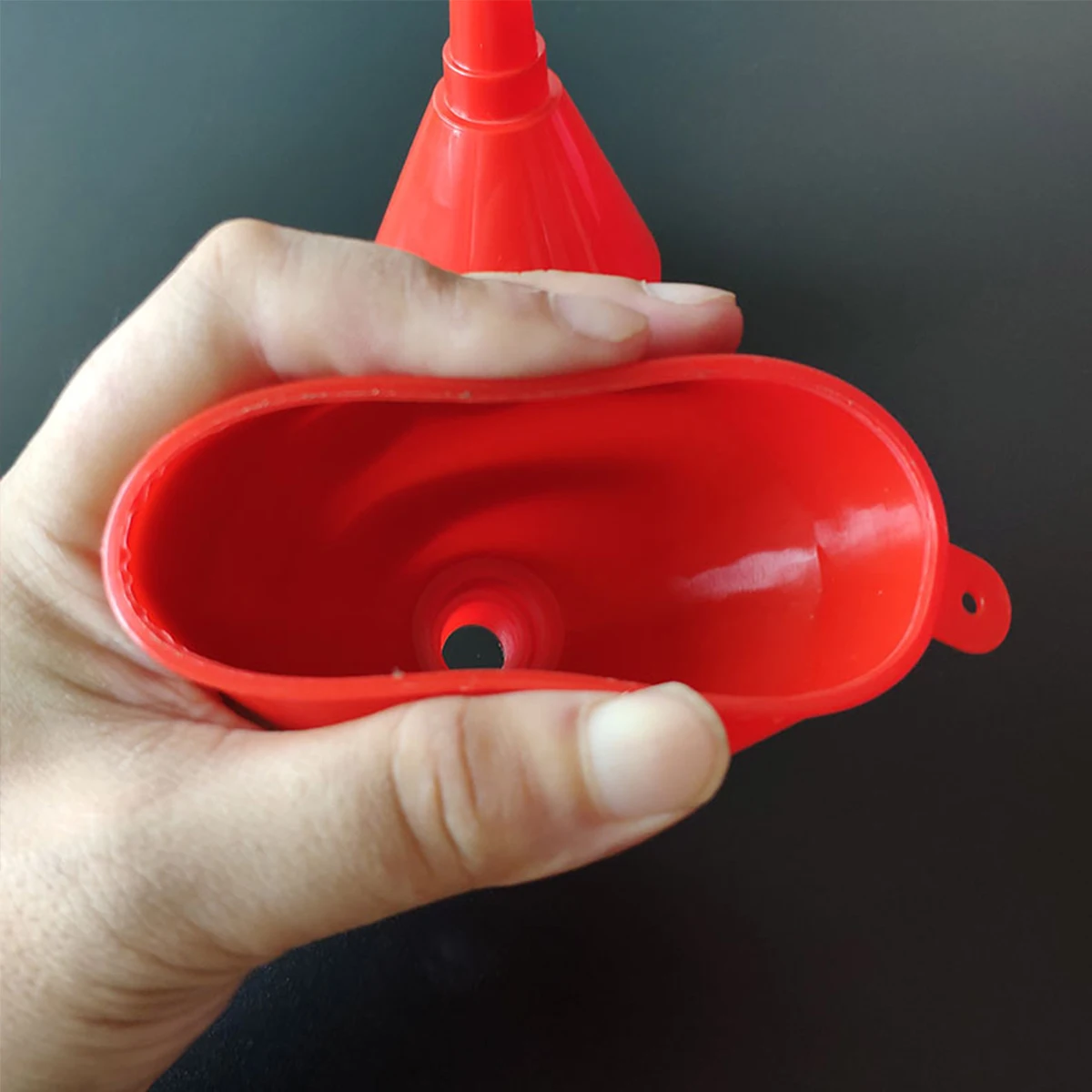 Пластиковая наполнительная Воронка для автомобиля мотоцикла с красным носиком