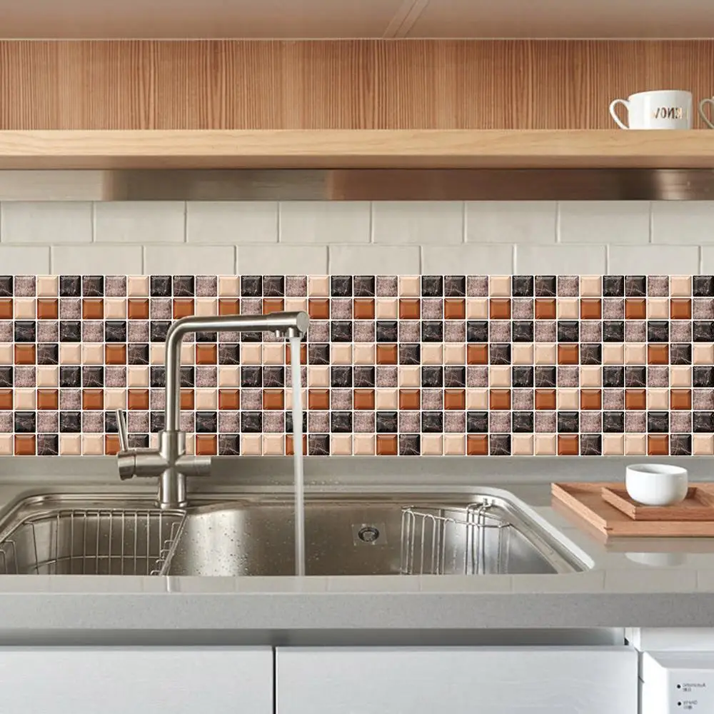 Скандинавские винтажные пользовательские мозаичные наклейки 3d самоклеющиеся на