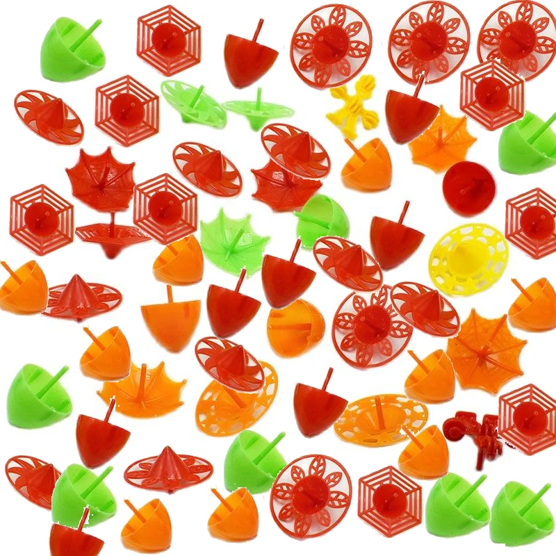 

100PCS Plastic Spinning Tops Children's Capsule Toys, Party Favors, Perfect For Class Treasure Box, Birthday Party Giveaway Gift