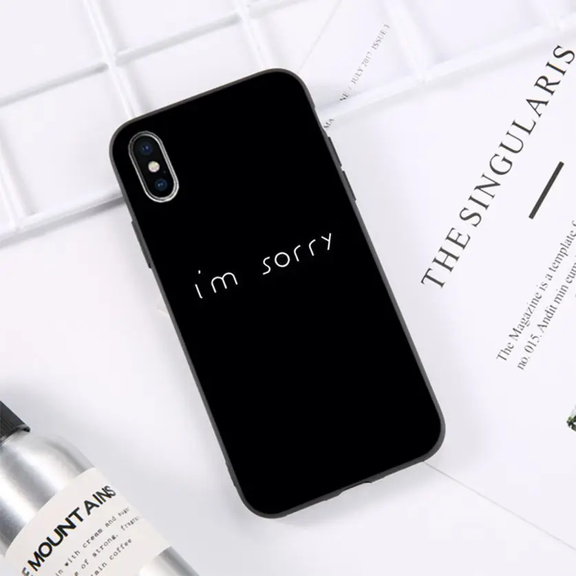 HTxian I am sorry no im not Novelty Fundas чехол для телефона iPhone 11 pro XS MAX 8 7 6 6S Plus X 5 5S SE XR casese