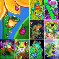 new 5d diy animals diamond painting frog diamond embroidery cross stitch full square round drill crafts manual home decor gift