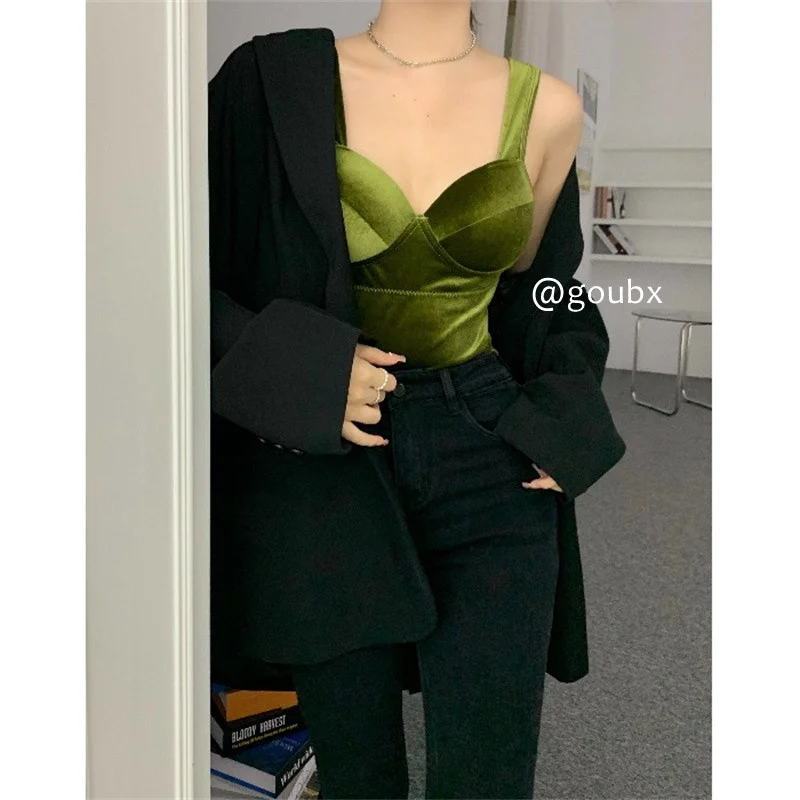 

Design Wear Tight Vest Camisole Female 2021 Autumn New Style Fashion Hot Girl TopRachel