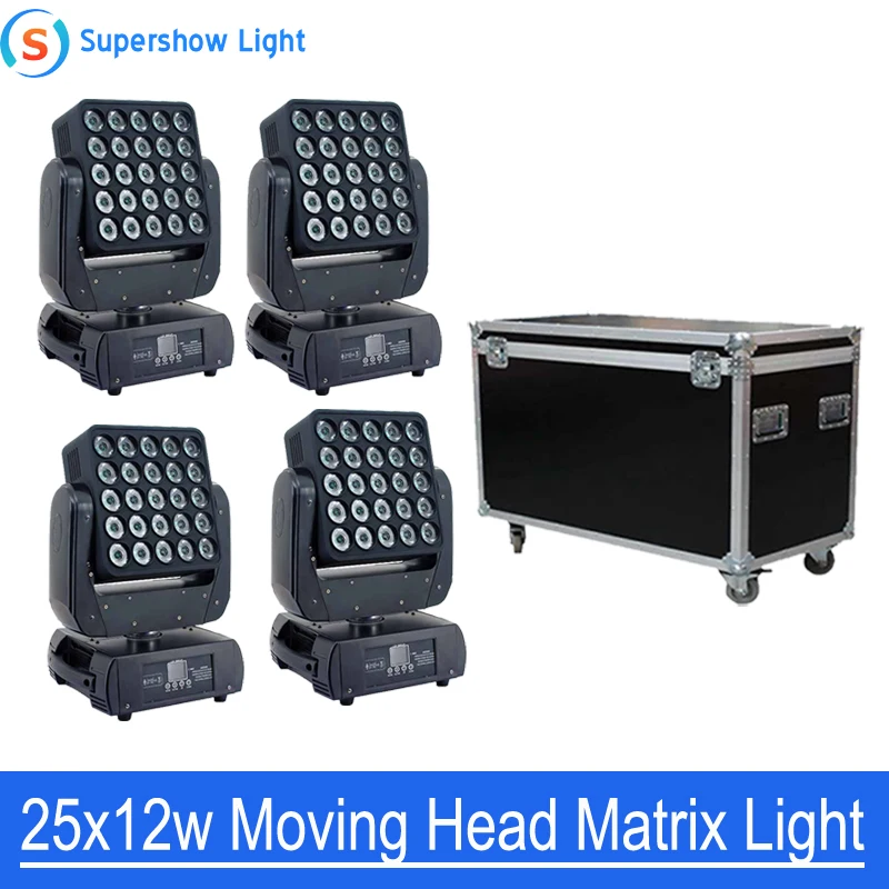 4 предмета в комплекте с F светильник чехол Dj ing оборудование 25x12 Вт RGBW 4in1