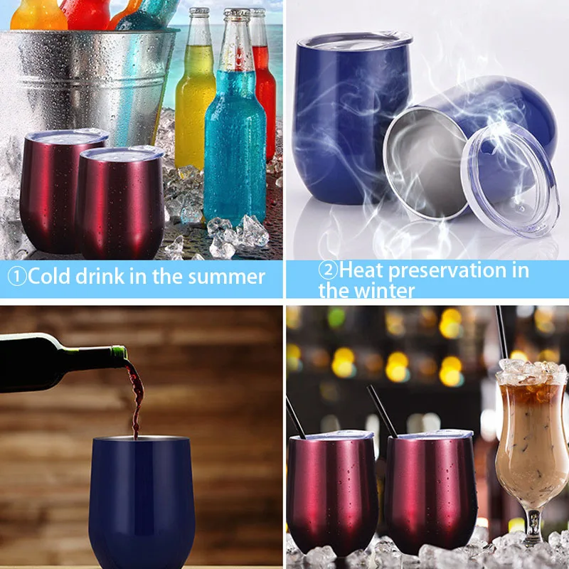 Термос чашка с двойной вакуумной изоляцией из нержавеющей стали для вина кофе