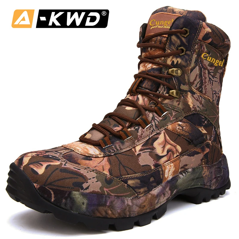 Осень 2019 дышащие водонепроницаемые ботинки из натуральной кожи мужские военные