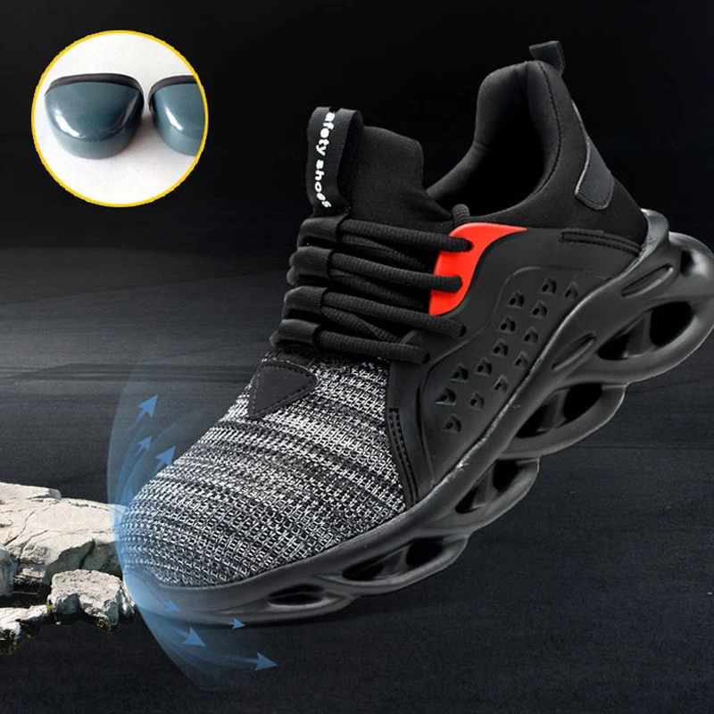 

Men Work Safety Shoes Anti-puncture Working Sneakers Male Indestructible Military Platform Boots Lightweight With Free Shipping