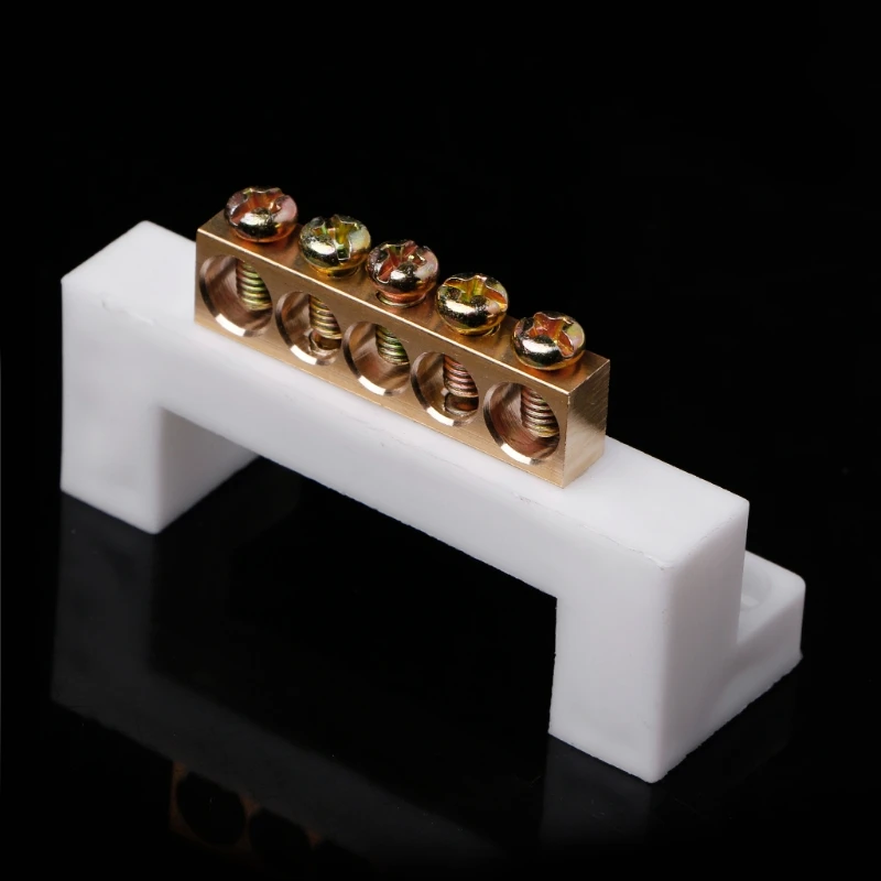 5 позиций Электрический винтовой кабельный разъем барьер клемма полоса Блок Бар #