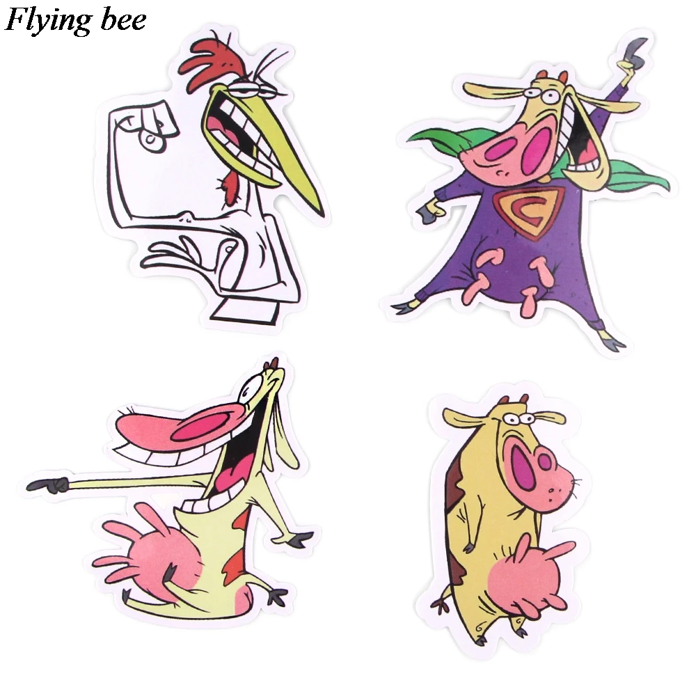 Flyingbee 20 шт. животные мультики наклейки детские игрушки для DIY багажа ноутбука
