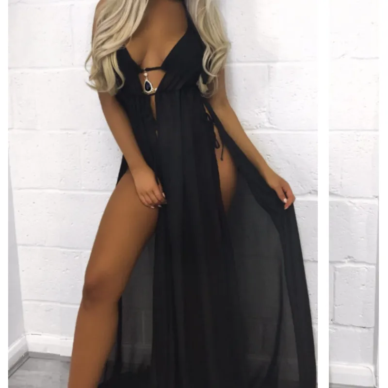 Лидер продаж мода лето в стиле Boho пляжное Бикини Cover Up халат Для женщин шифоновое