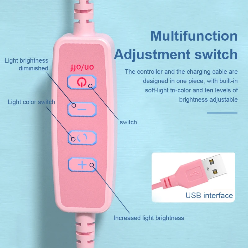 Складной светодиодный кольцевой светильник настольная лампа для телефона