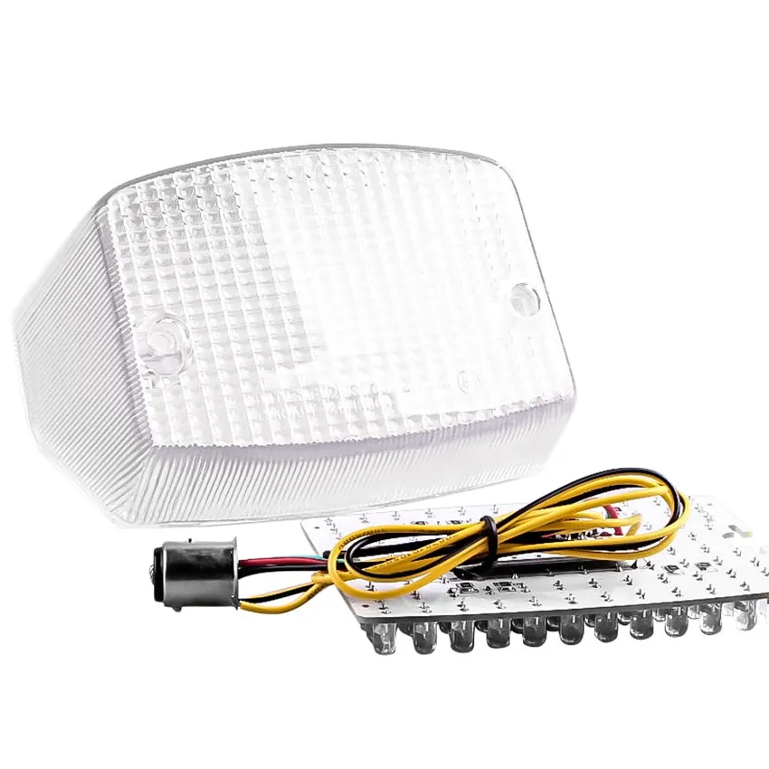 

Turn Signal Tail Light for Kawasaki ELIMINATOR 125 600 1986- 2005 2001 2002 2003 VULCAN 750 Clear LED Rear Brake Lamp Motorcycle