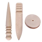 Инструмент для полировки кожевенных краев, Полировальный Инструмент, разные размеры, круглая деревянная палочка, фрезерный станок для кожевенной кромки, полированные плоские стержни