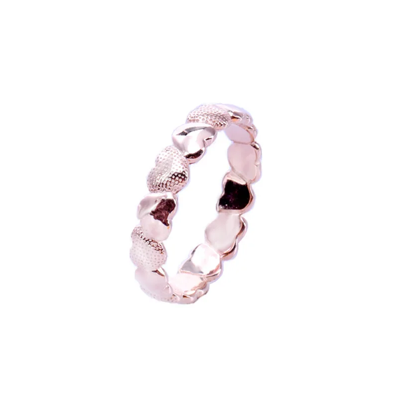 

100% 925 Sterling Silver Pan Ring Creative Frosted Rose Gold Bright Matte Ring For Women Wedding Party Gift Fashion Jewelry