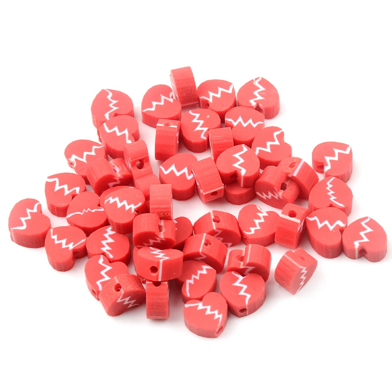 Бусины из полимерной глины в форме сердца | Украшения и аксессуары