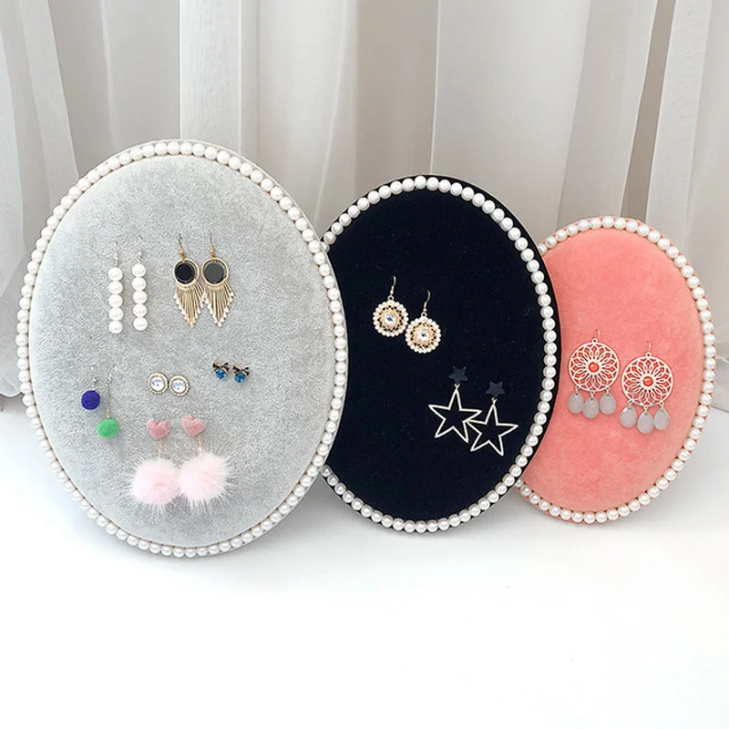 hot sale pearl jewelry display organizer ice velvet for pendant necklaces earrings bust display stand jewelry counter showcase free global shipping