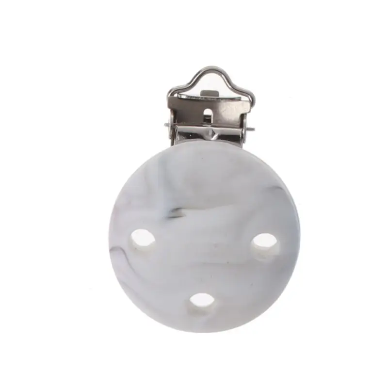 Marble Color Зажимы для соски, силиконовые клипсы для прорезывания зубов, детские игрушки грызунки, сделай сам, ювелирные изделия для кормления, аксессуары E65D - Цвет: Marble Color