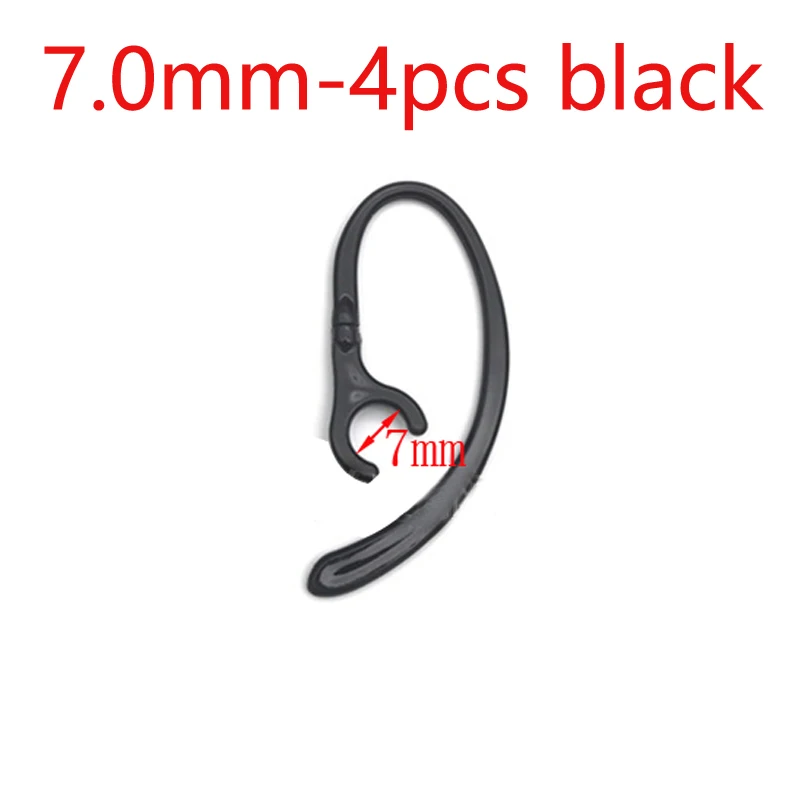 7.0mm-4pcs black 2 шт./4 шт., зажим для наушников, крючок для наушников, крючок для наушников, вешалка для Bluetooth гарнитуры, 6,0 мм, 7,0 мм, 8,0 мм, 9,0 мм - Цвет: 7.0mm-4pcs black