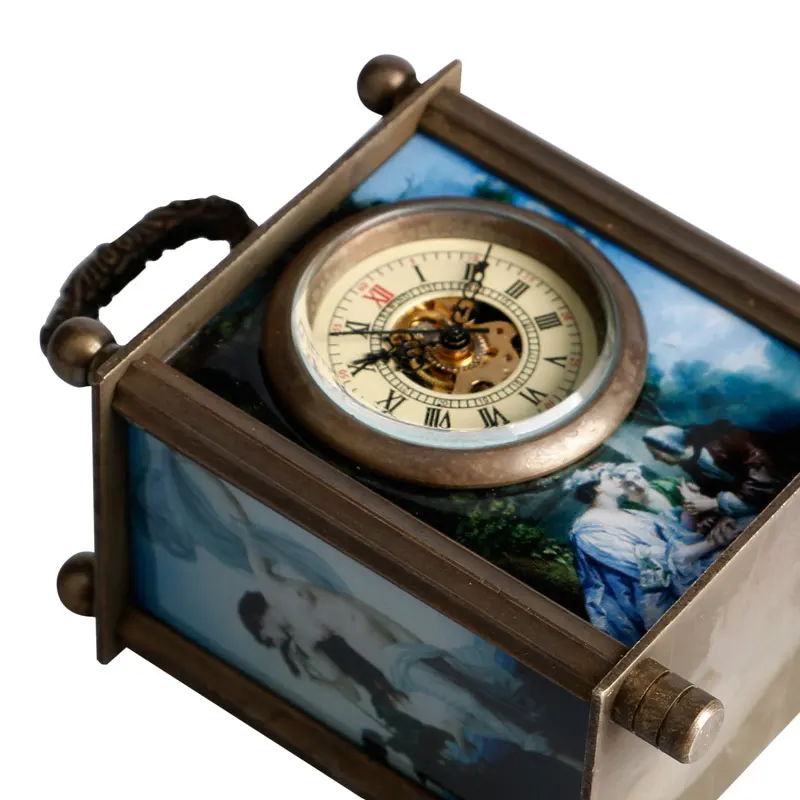 Античный окрашены резные механические Европейской Стиль Мода заводить Рука