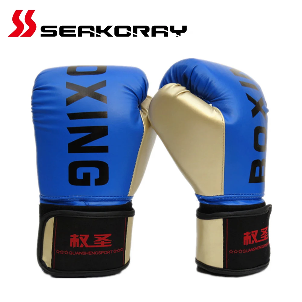 Boxing Gloves Kickboxing gloves for Men Women PU  Boxeo Free Fight MMA Sanda Training Adults Kids Equipment