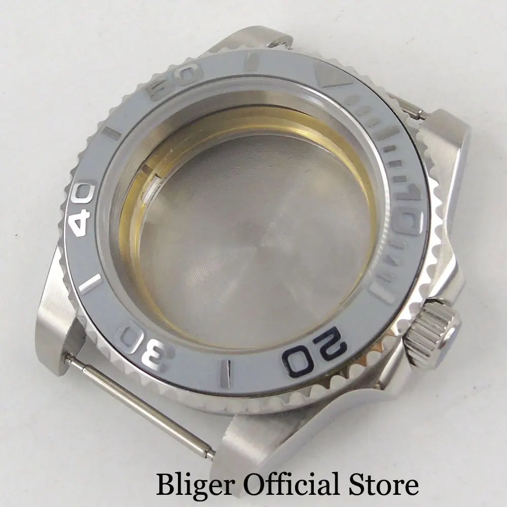 

Чехол для часов с матовым сапфировым стеклом, 40 мм, без лупы, подходит для ETA 2836 MIYOTA, автоматический механизм