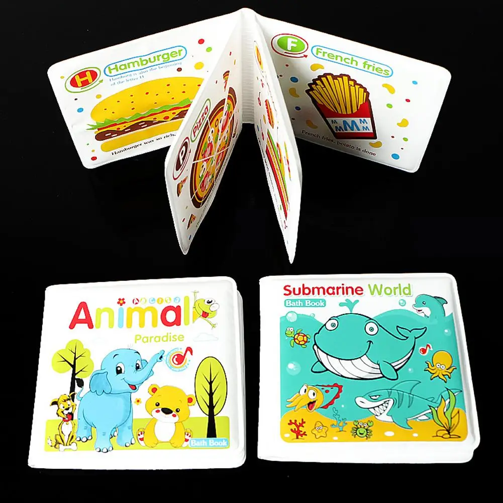 Детская Водонепроницаемая книга для ванной EVA с мультяшными животными цифрами